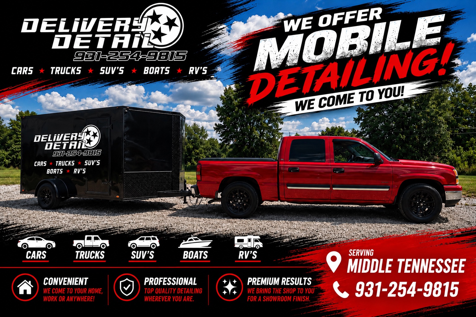 Delivery Detail mobile detailing banner
